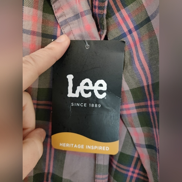 New with Tags Women's XL Lee Multicolor Plaid Shirt Country Cotton - Picture 5 of 9